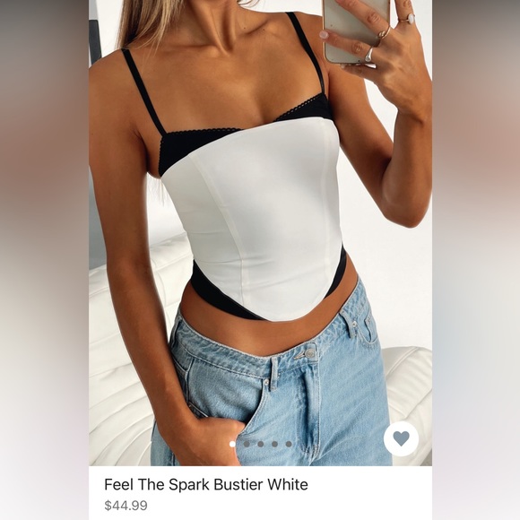 White Fox Boutique Tops - White Fox Feel The Spark Bustier White (Size Medium) NWT